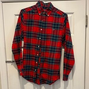 Vineyard Vines Red Tartan Plaid Flannel Shirt